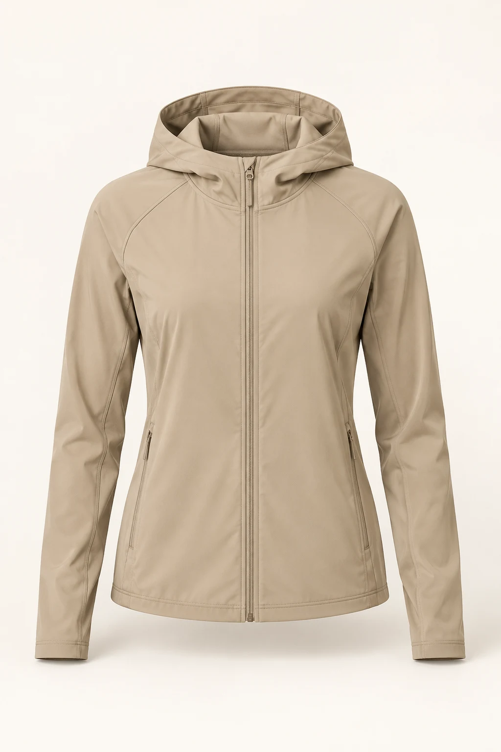 Mesa Full-Zip Sun Hoodie in Sandstone, front view