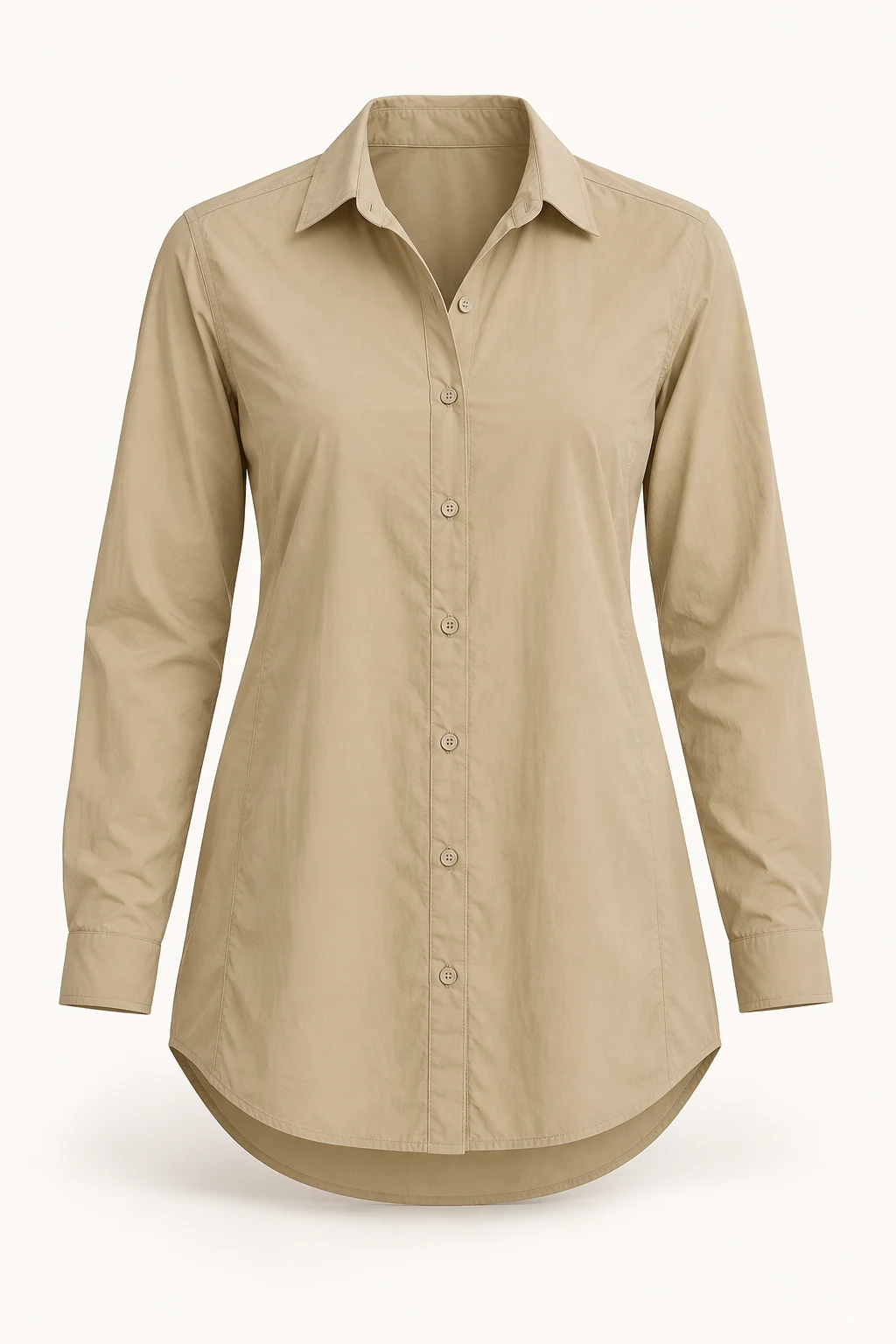 Dune Longline Sun Shirt in Sand, front view