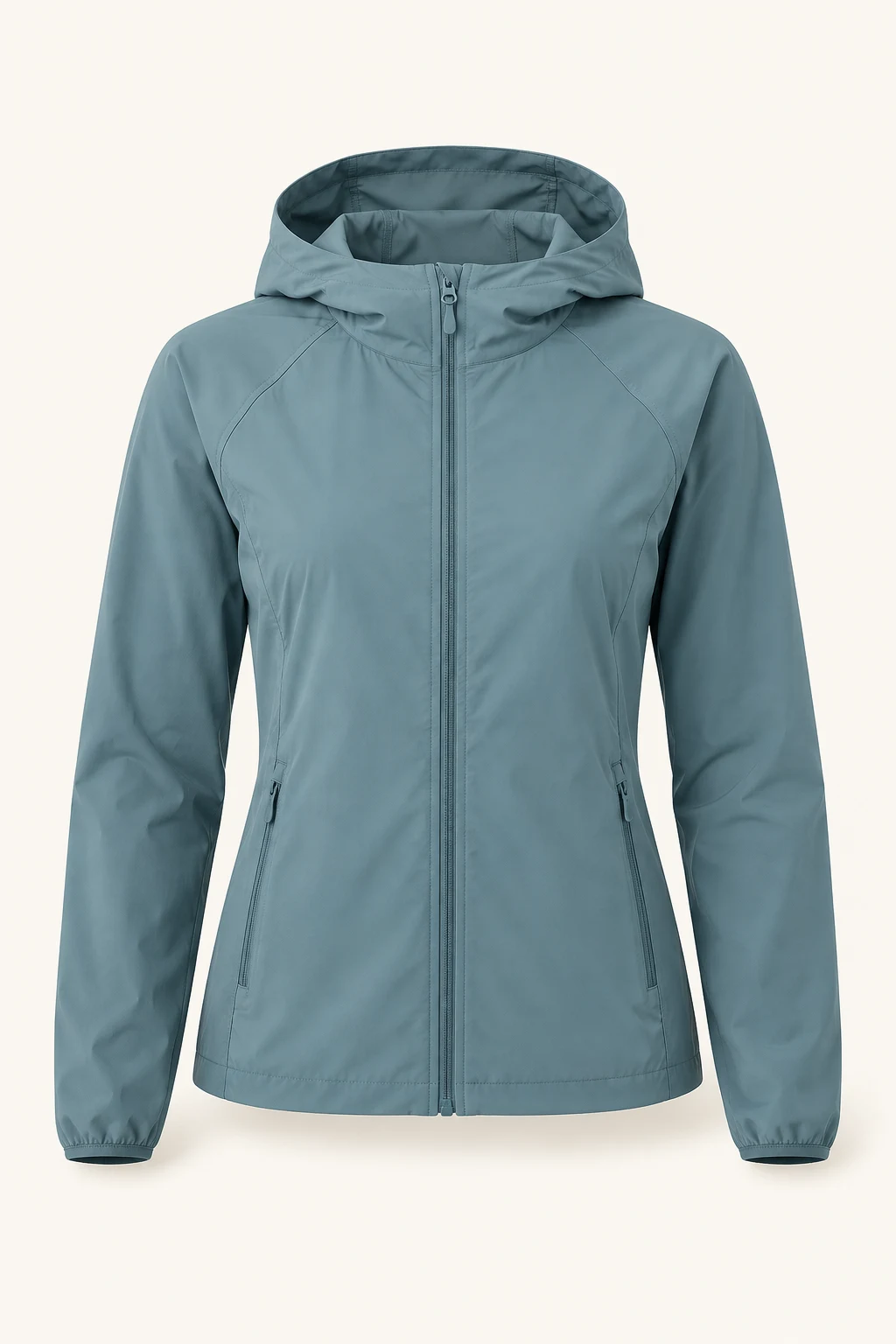 Horizon Hooded Sun Jacket in Lake, front view