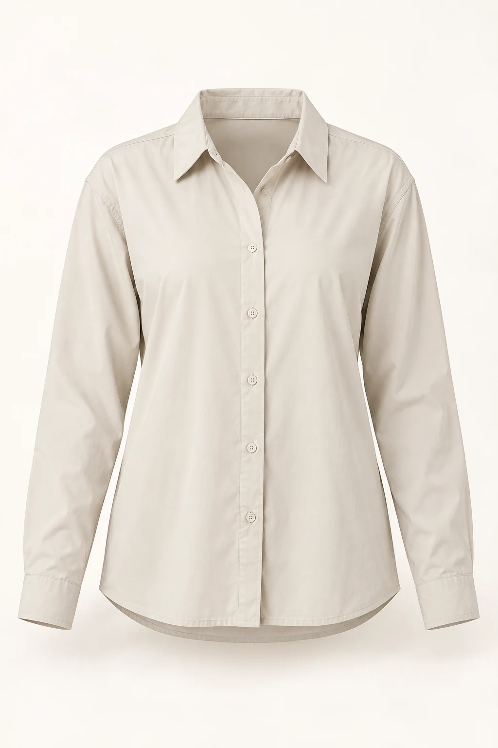 Salt Flat Relaxed Sun Shirt in Chalk, front view