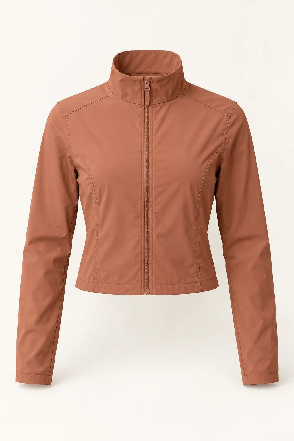 Arroyo Cropped Sun Jacket in Terracotta, front view