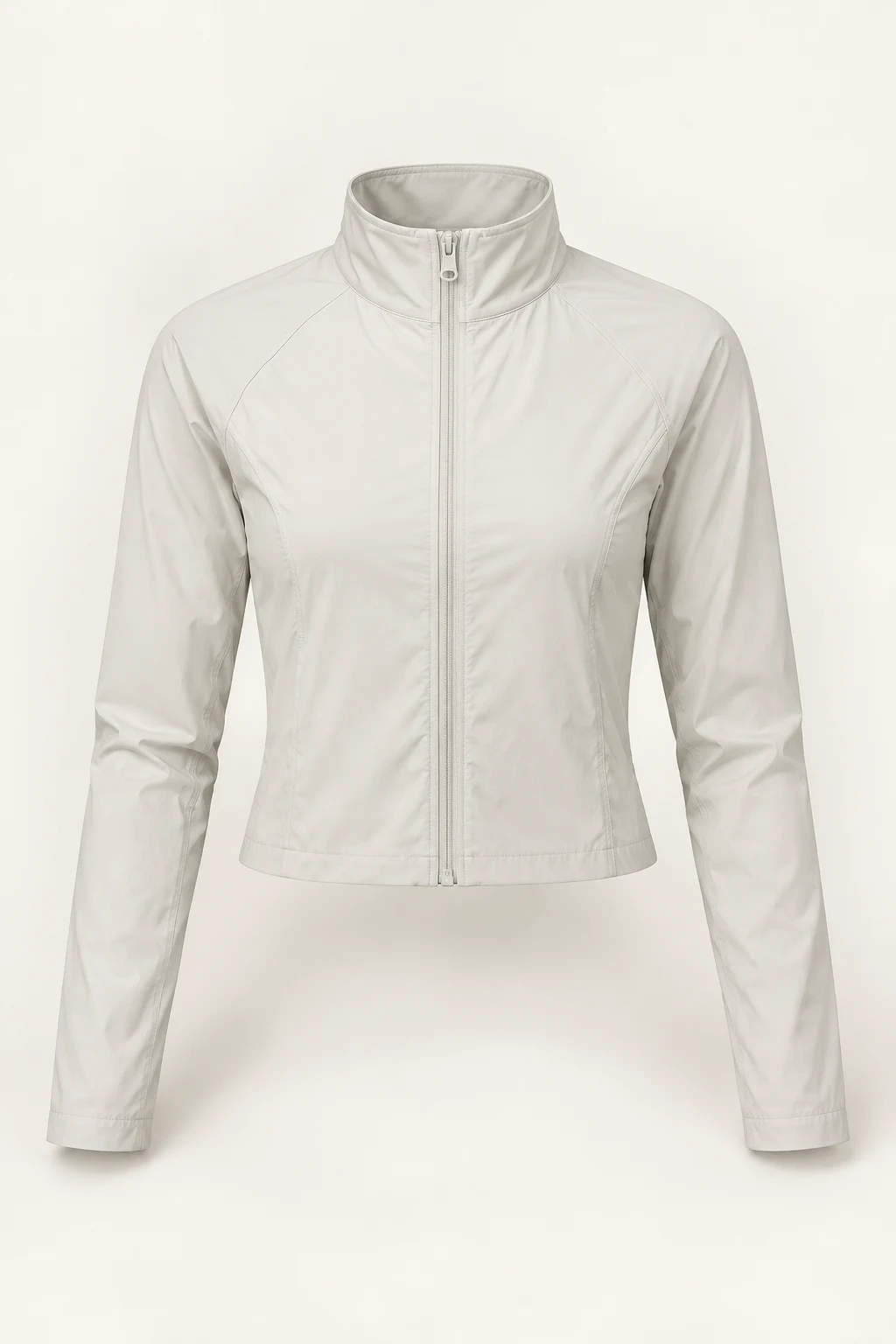 Cloudline Cropped Sun Jacket in Cloud White, front view