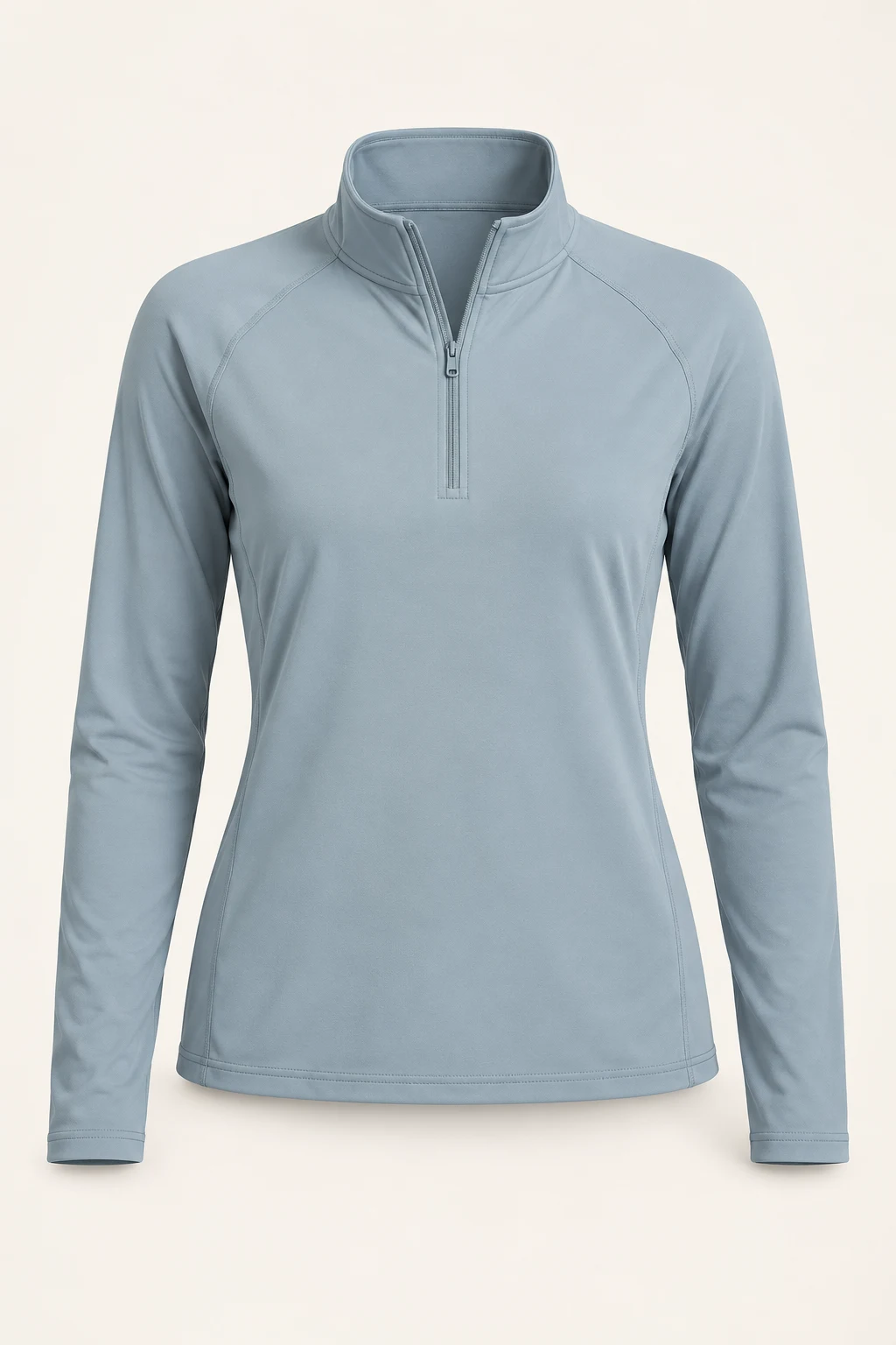 Alpine Quarter-Zip Sun Top in Mist Blue, front view