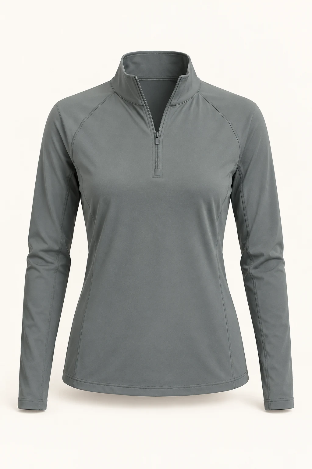 Ridge Quarter-Zip Sun Top in Slate, front view