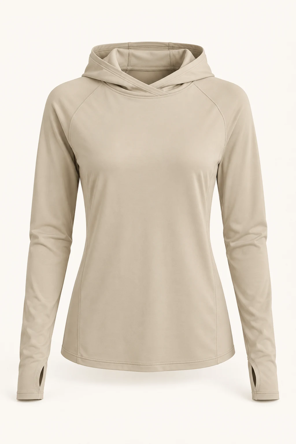 Solstice Pullover Sun Hoodie in Oat, front view